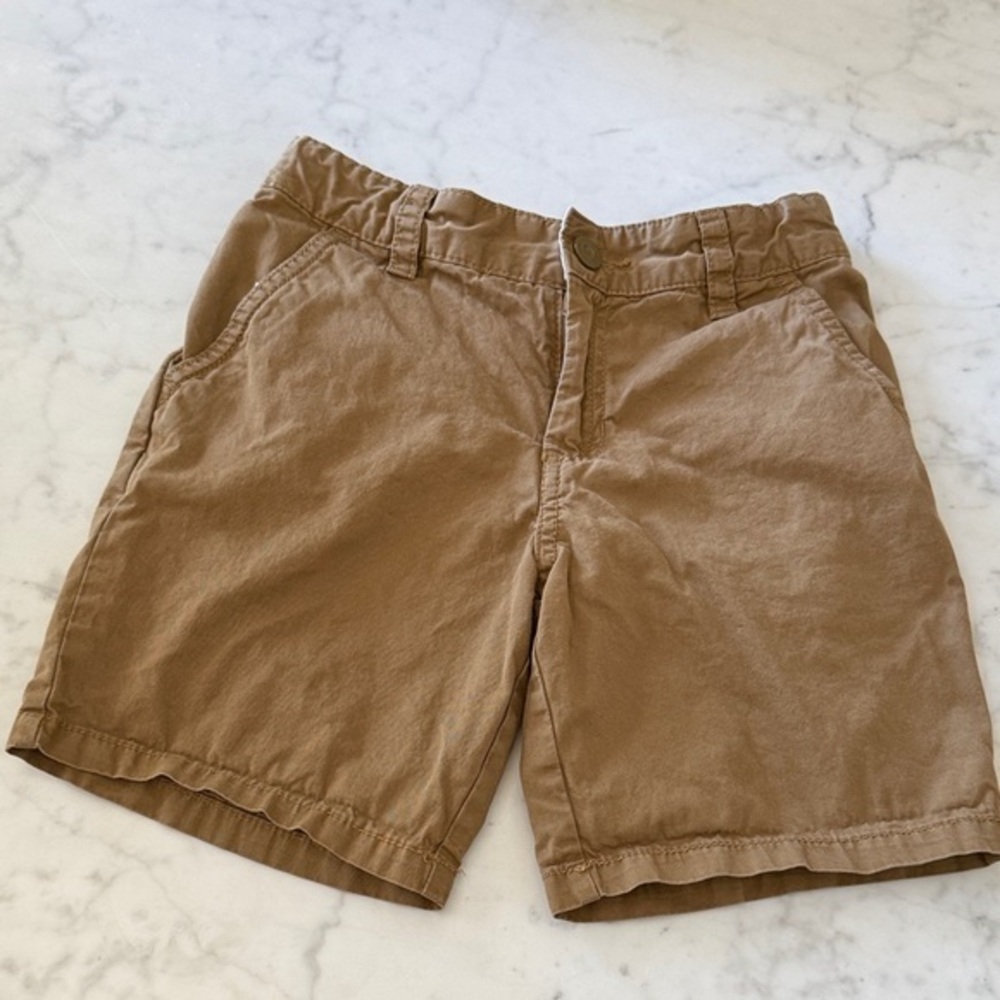 Cat & Jack Boys Khaki Shorts Size 7 School Uniform Adjustable Waist